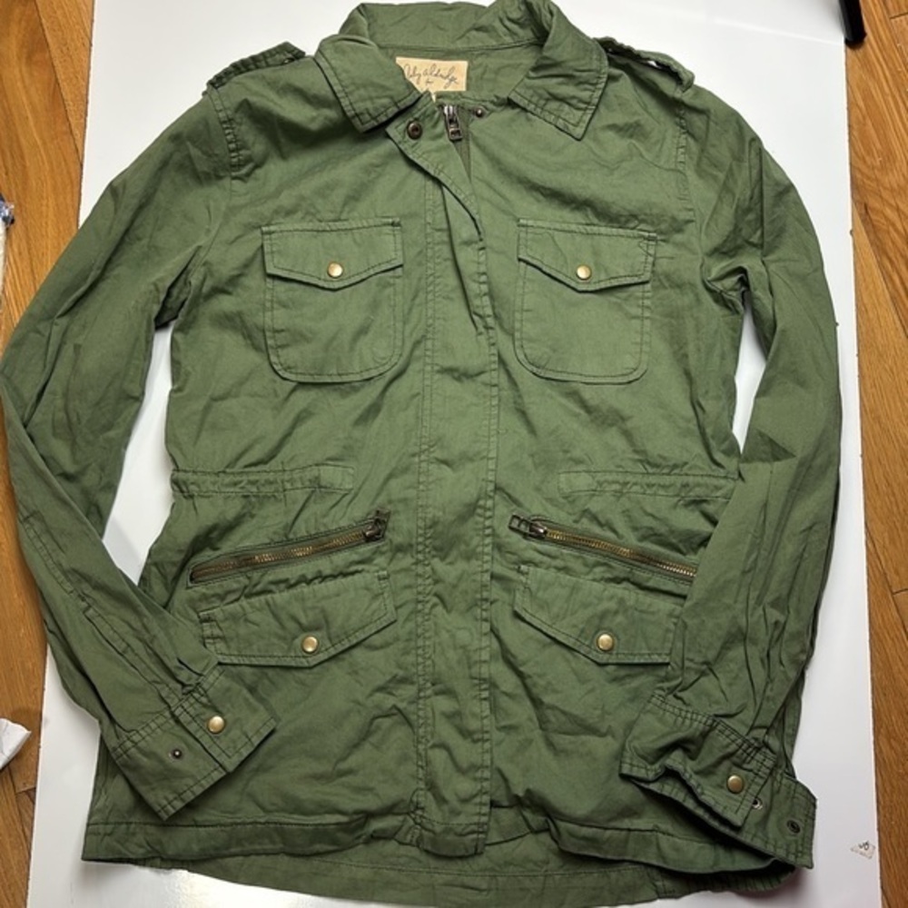 Velvet by Graham & Spencer Olive Green Military Utility Jacket